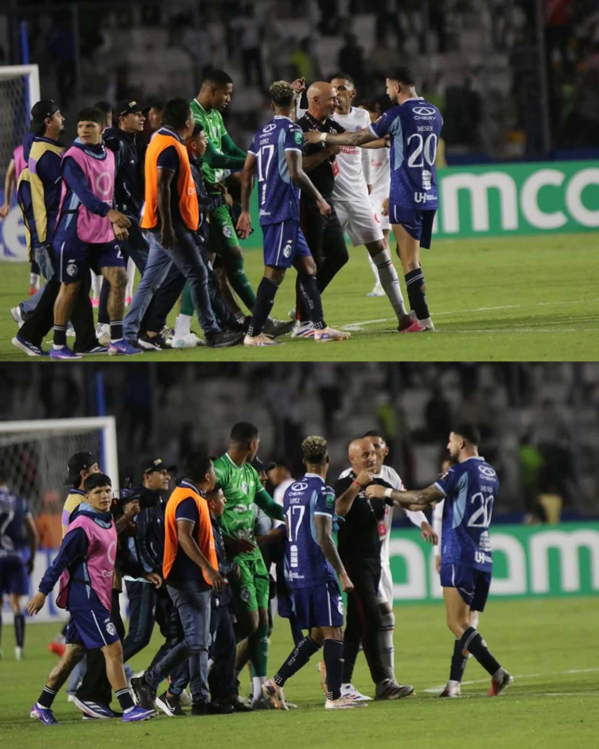 La pelea de Espinel tras eliminación de Olimpia, tristeza y provocador festejo de Cartaginés