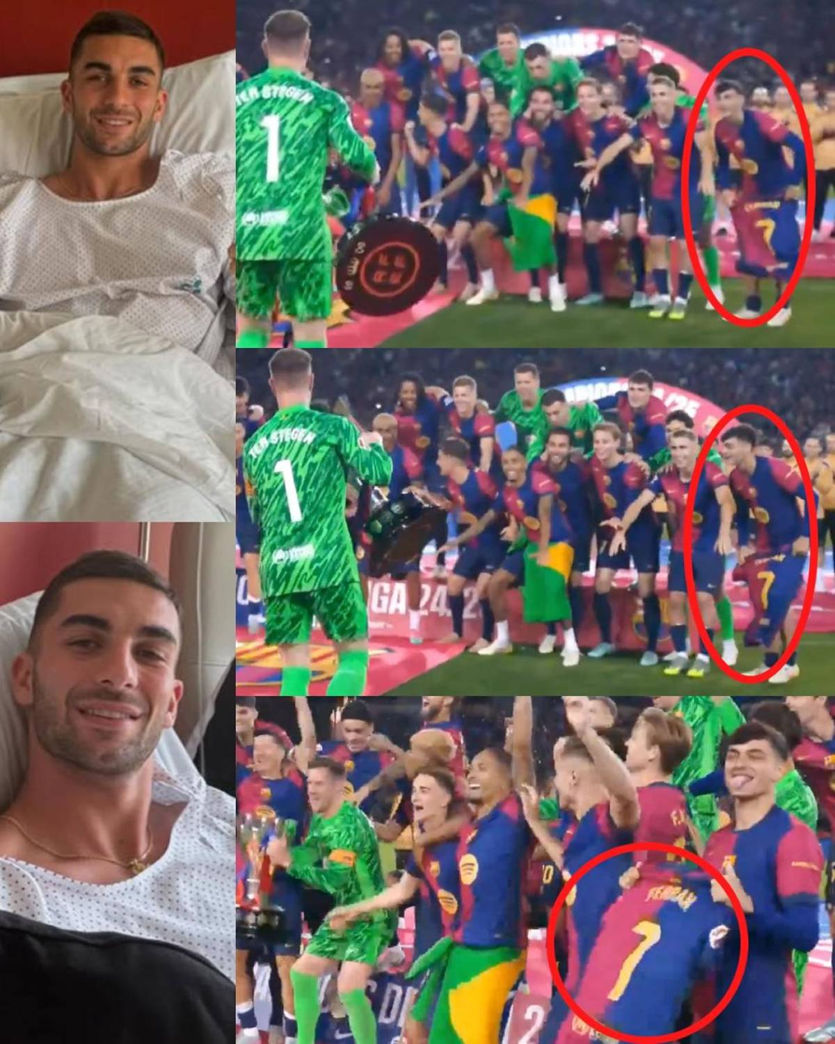 Barcelona festeja los títulos ante su afición, show de Lamine y Gavi presume a su novia