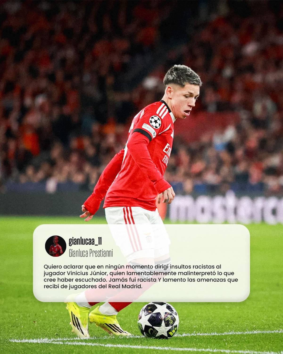 Benfica toma decisión con Prestianni antes de la vuelta vs Real Madrid: ¡Alerta a UEFA!