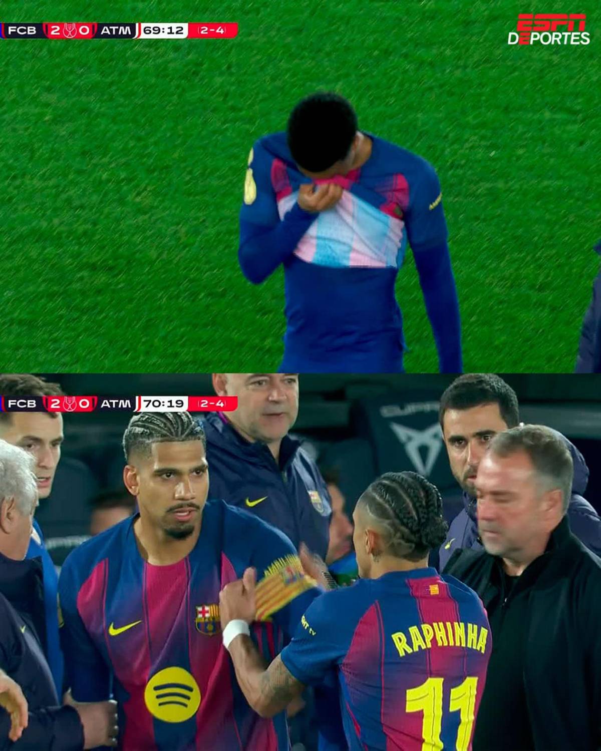 Barcelona llora eliminación en Copa del Rey, gesto de Simeone y dardo al Real Madrid