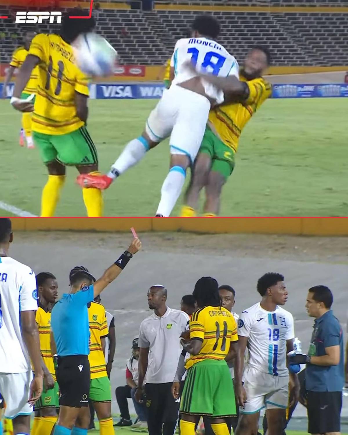 Honduras hará una petición a la Concacaf tras lo ocurrido en Jamaica con Dereck Moncada