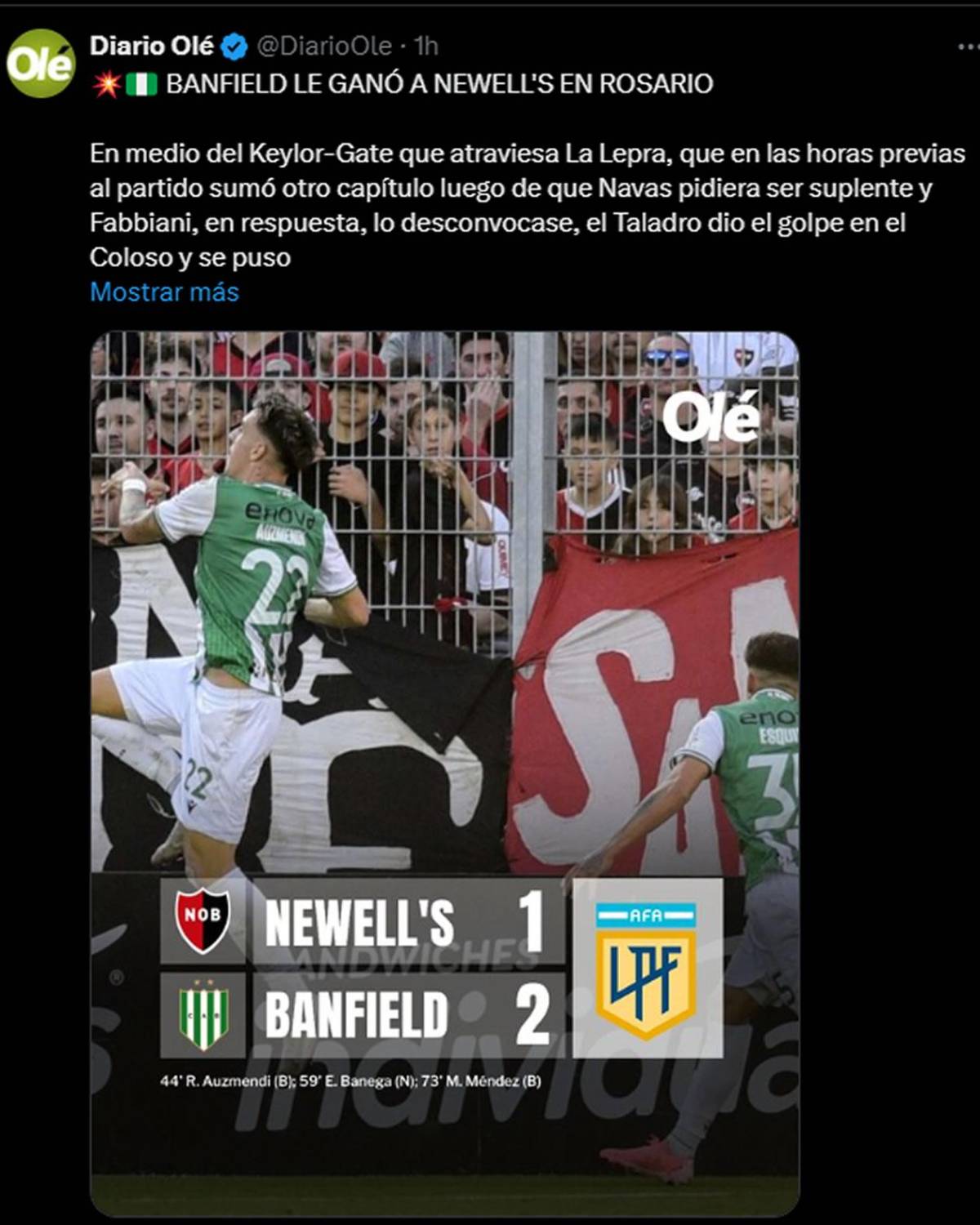 Rodrigo Auzmendi, elogiado en Argentina tras golazos y atizan contra Keylor Navas: Escándalo