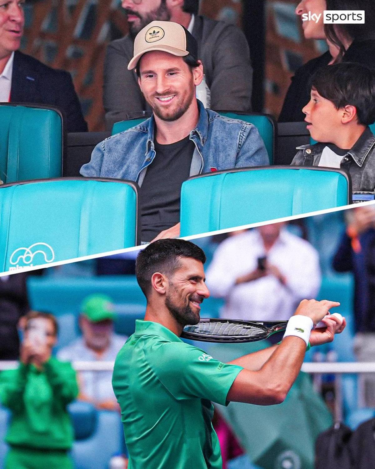 Messi cautiva en juego de Djokovic y le hace inolvidable regalo al tenista