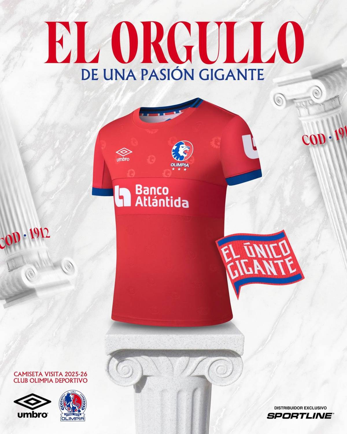 Así son las nuevas camisetas del Olimpia: varios tributos y el único gigante