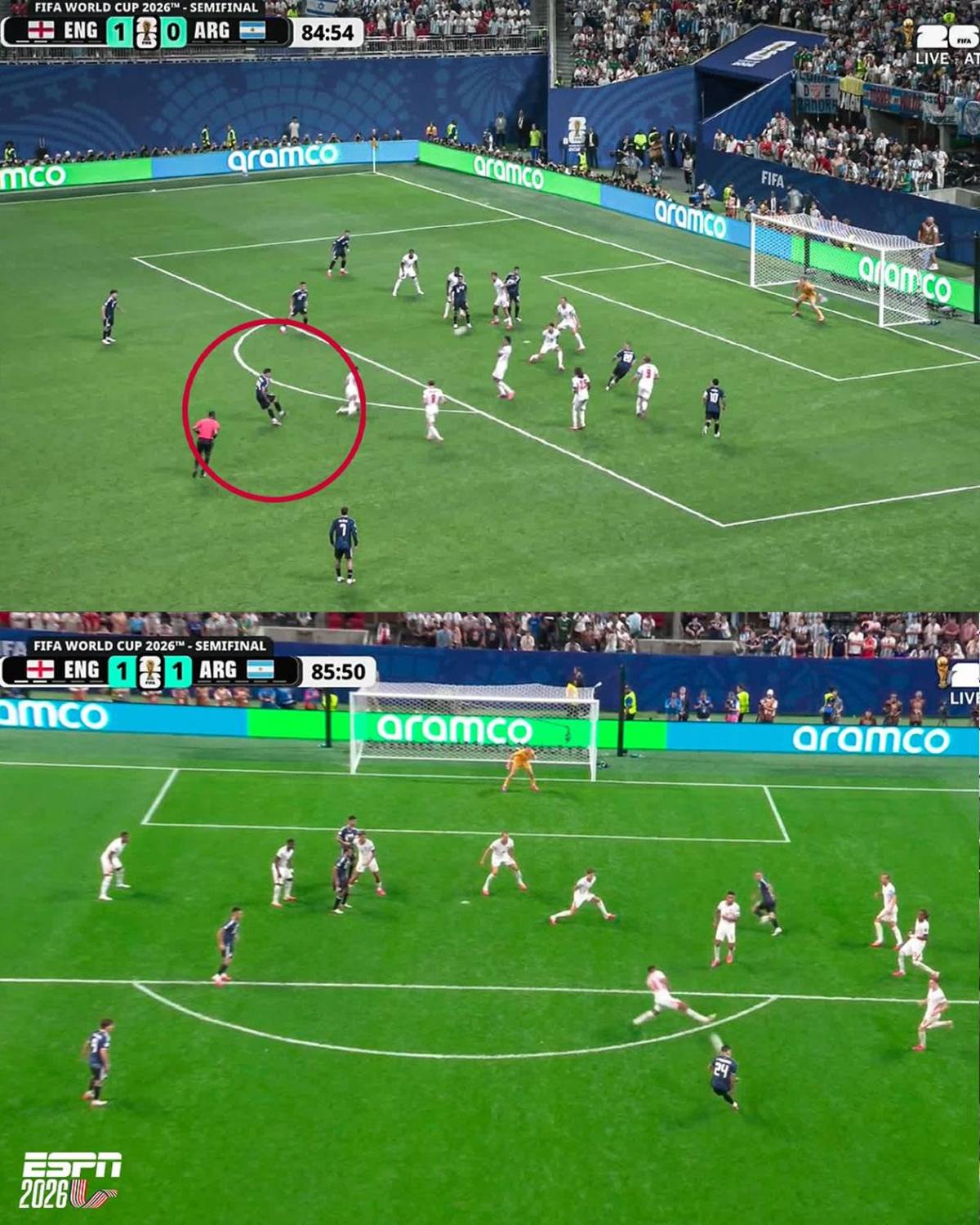 La emoción de Messi, su cruce con Bellingham, venganza Argentina y el error de Inglaterra
