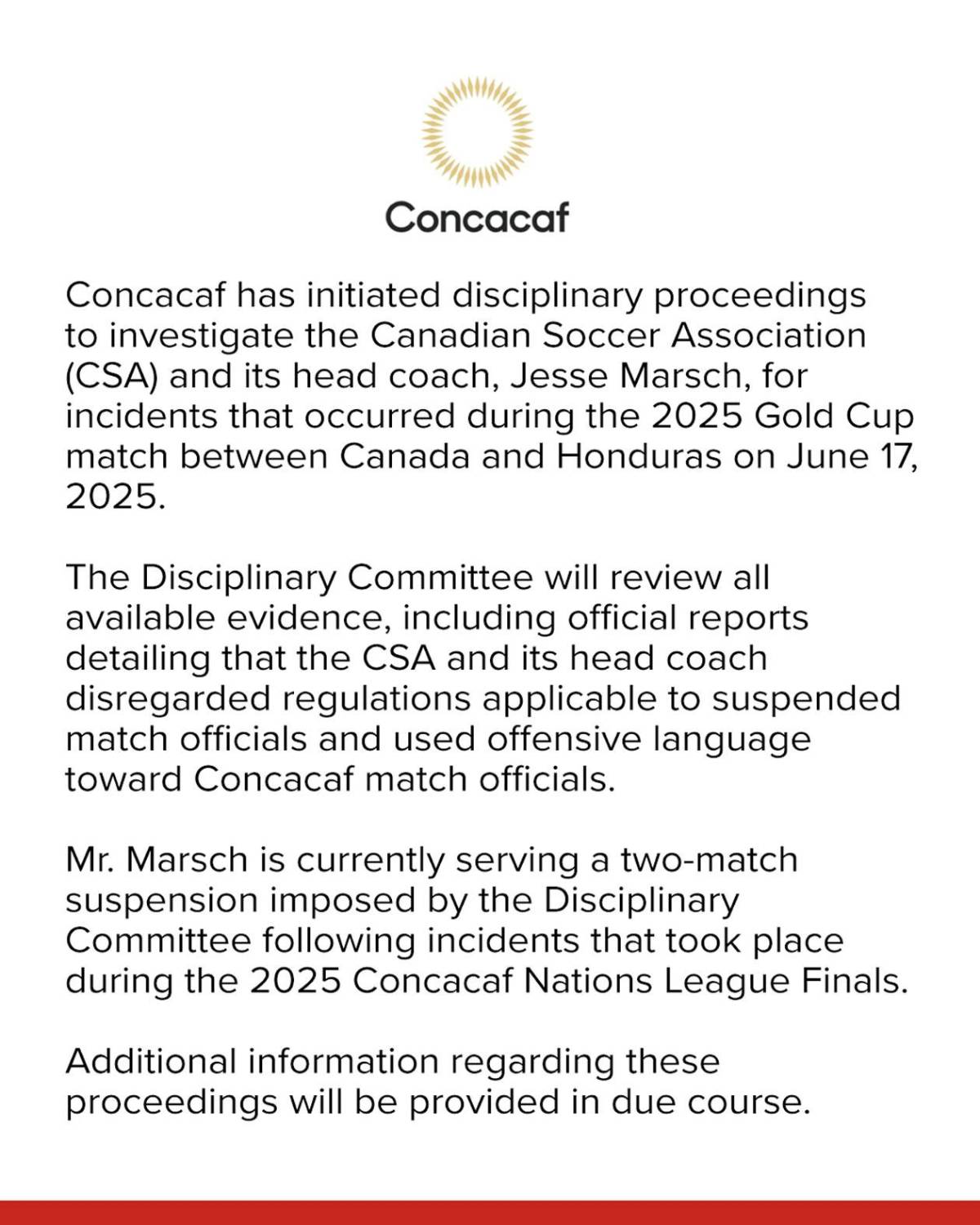 Investigan al entrenador de Canadá tras lo ocurrido ante Honduras en Copa Oro