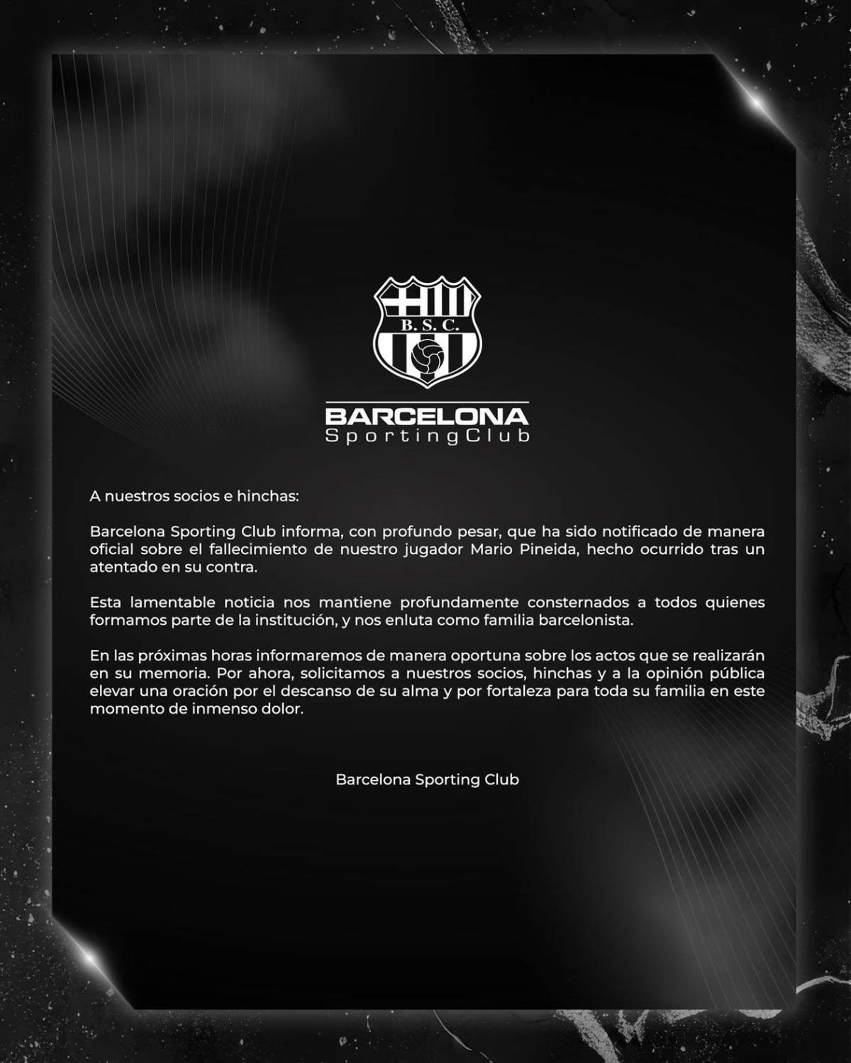 Conmoción: matan a futbolista del Barcelona SC y a su esposa en ataque armado