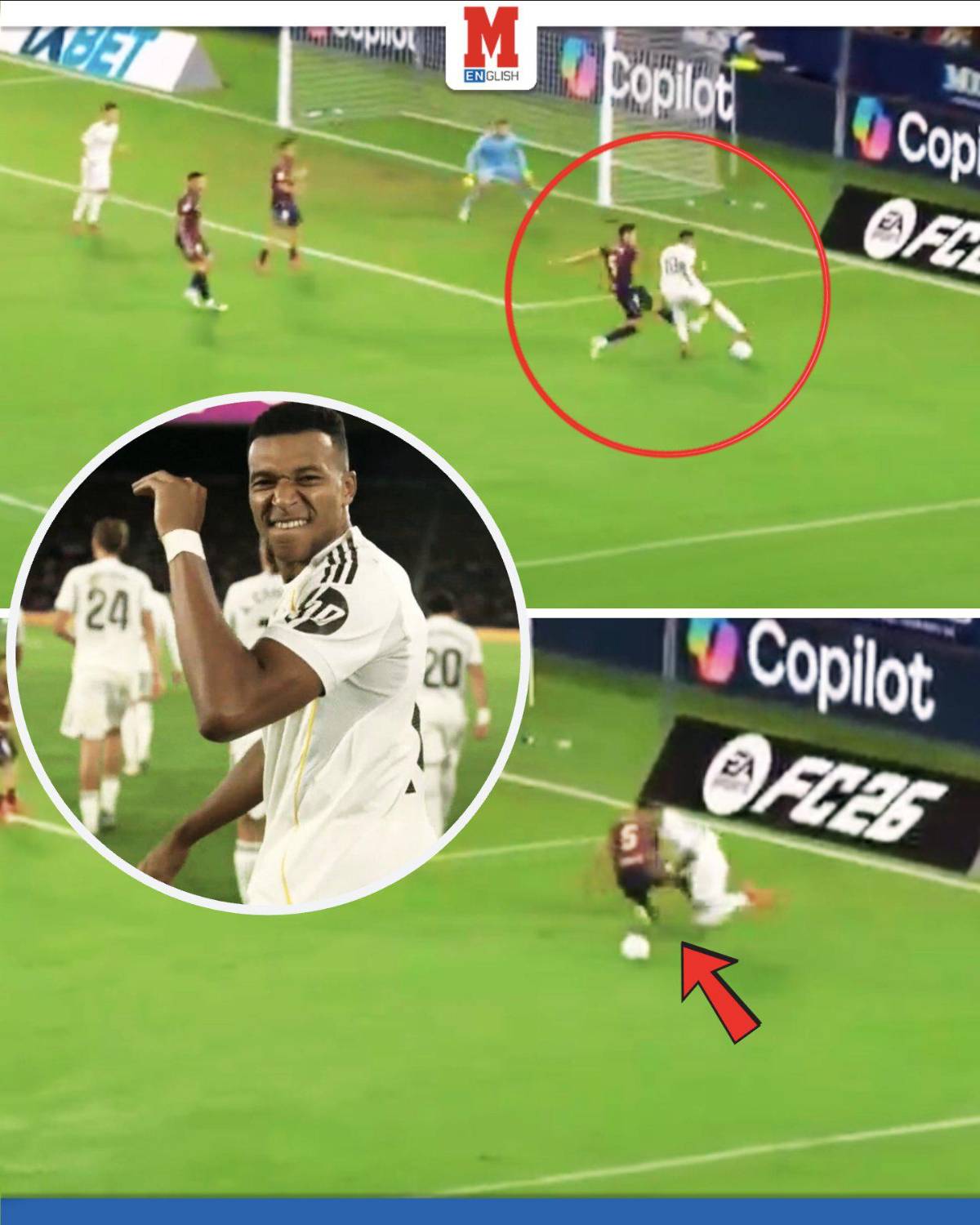 Mbappé y Vinicius se desatan, ¿qué pasó con Kervin tras jugar ante Real Madrid?