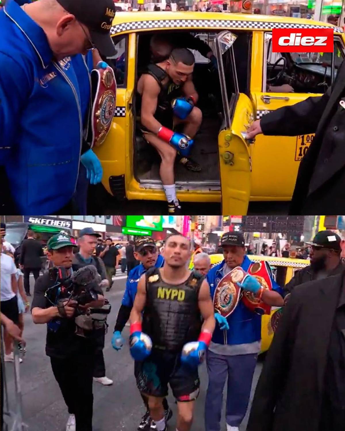 La asombrosa llegada de Teófimo López al Times Square y Nueva York paralizada