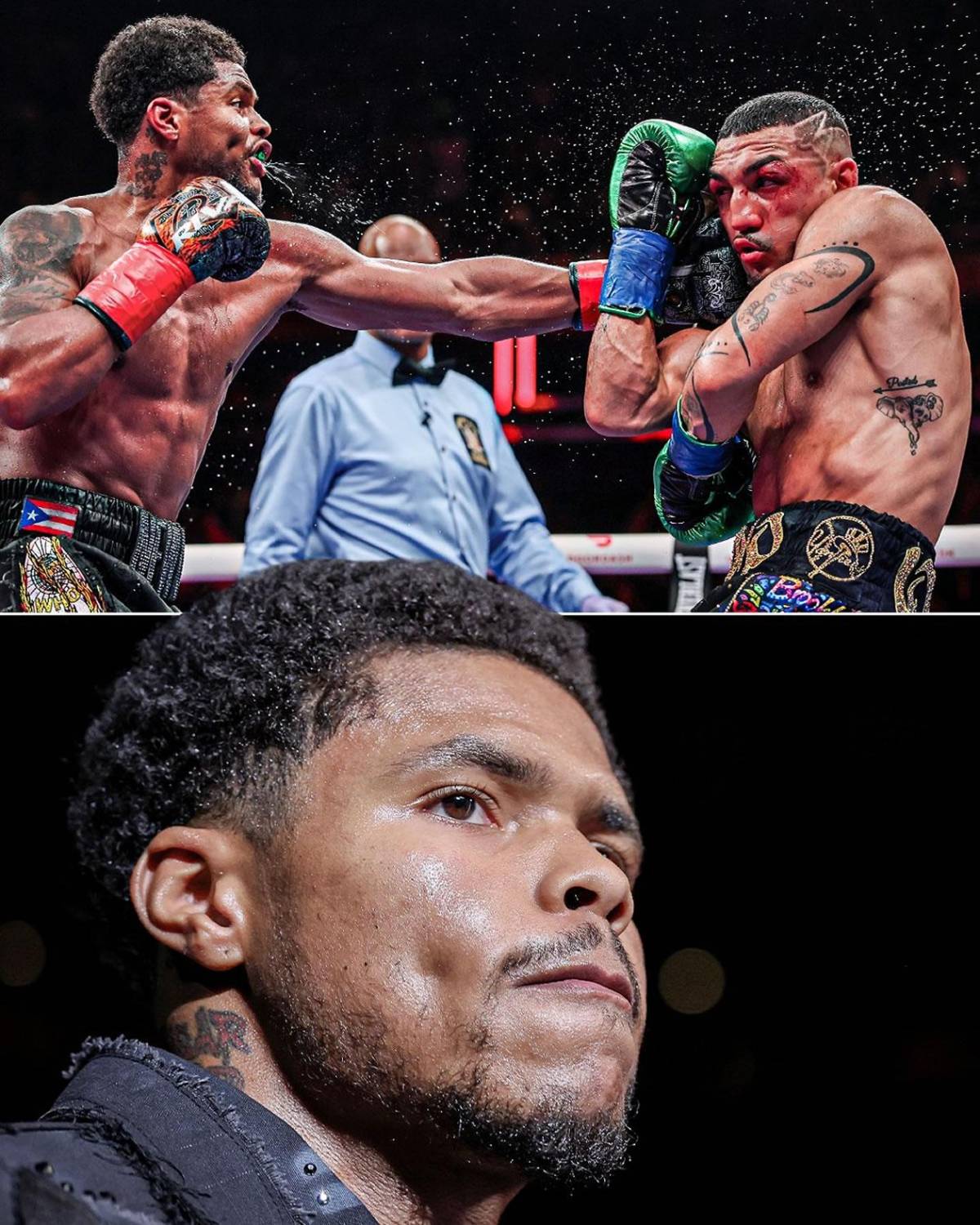 Los duros golpes que recibió Teófimo López ante Shakur Stevenson y sufrió burla