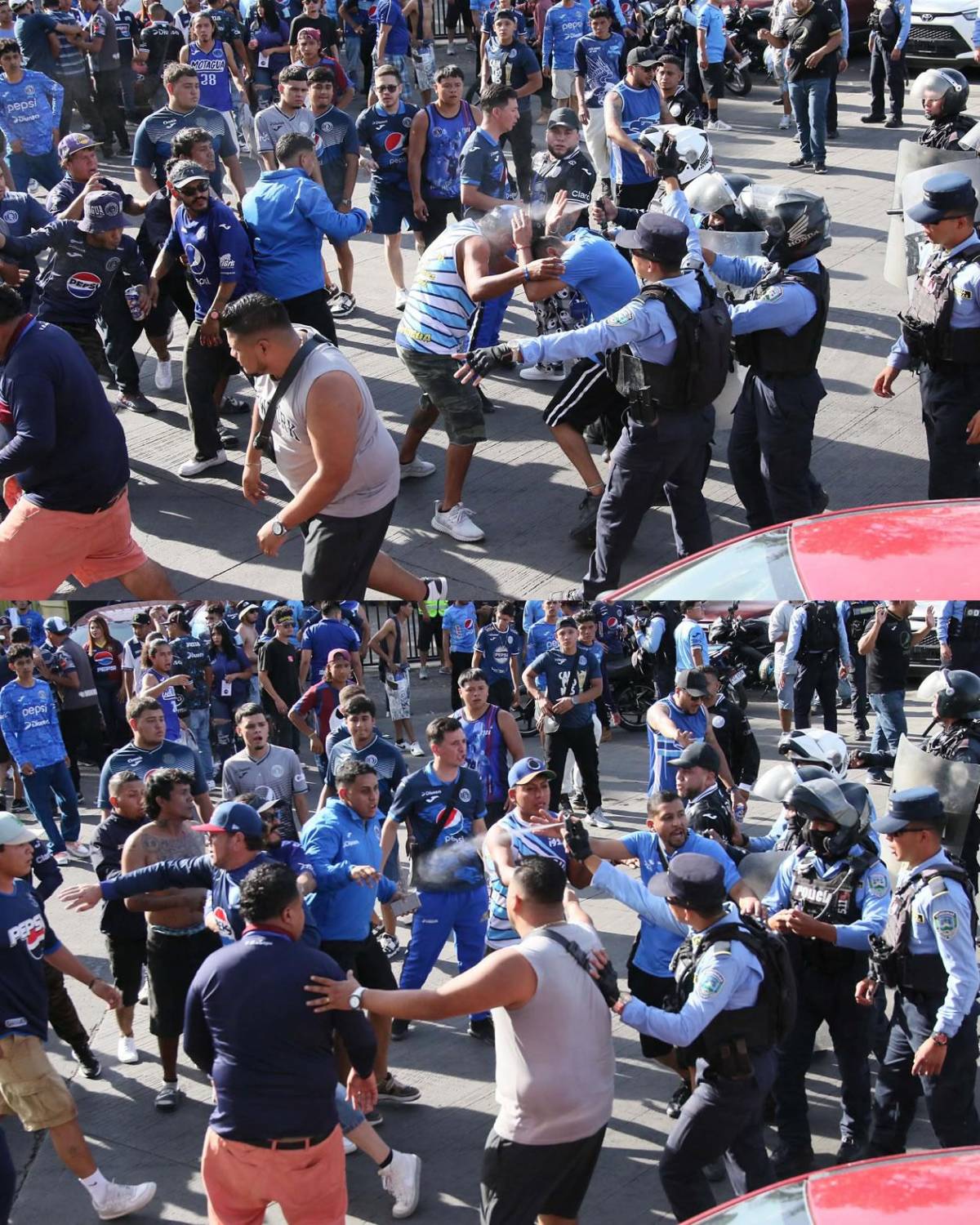 Héroe de Olimpia, llanto del villano de Motagua, disturbios, heridos y bellezas