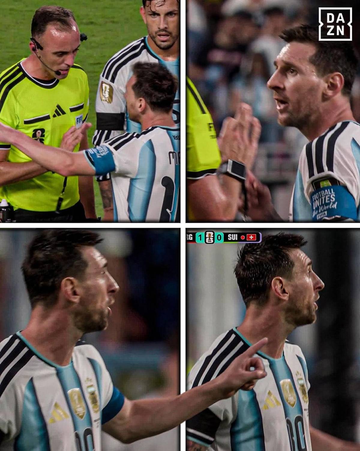 Otra ayuda a Argentina, fuerte cruce de Messi con árbitro, agresión y apareció su enemigo