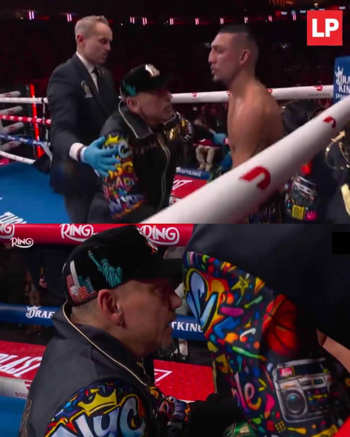 Los duros golpes que recibió Teófimo López ante Shakur Stevenson y sufrió burla