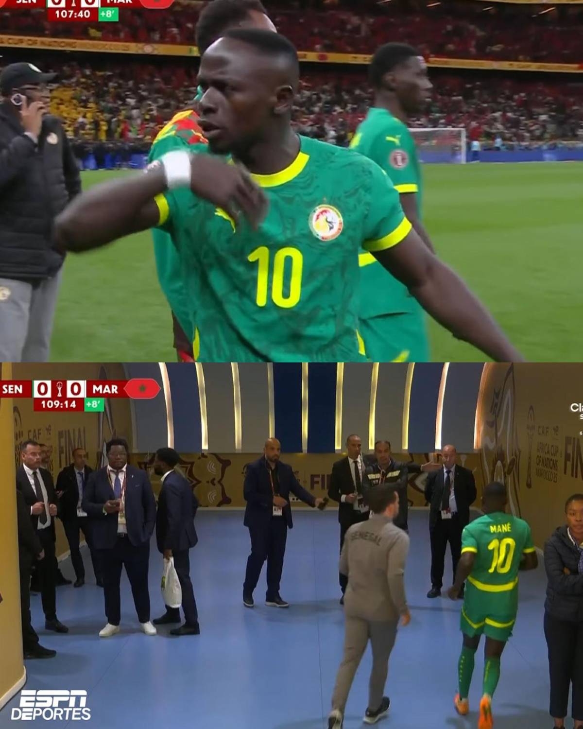 Escándalo Copa África: Senegal se va del campo vs Marruecos, vuelve y es campeón