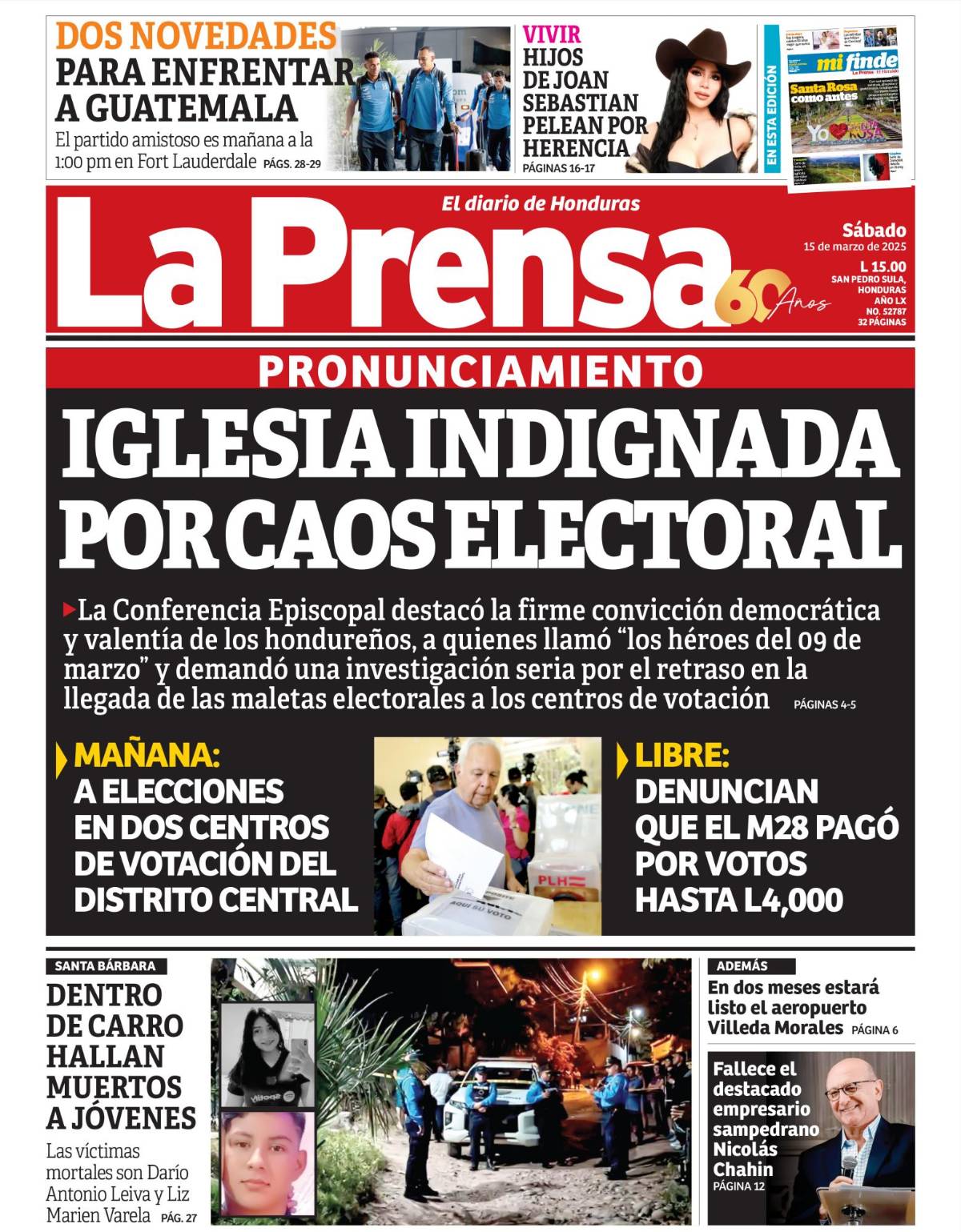 Iglesia indignada por caos electoral
