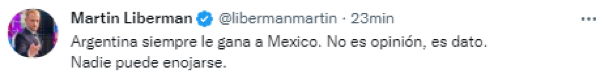 Y compartió su pensamiento sobre la derrota de los mexicanos. 