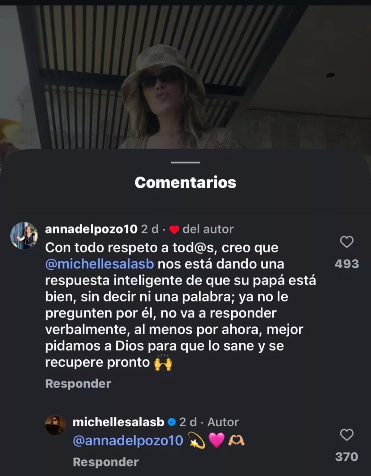 Michelle Salas responde a rumores sobre la salud de Luis Miguel con un gesto