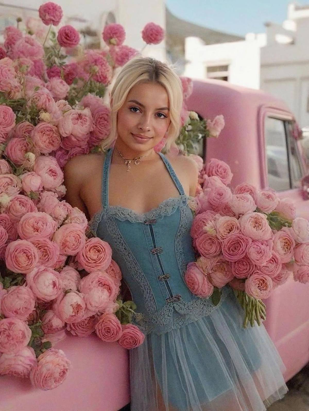 'Barbie' hondureña deslumbra en Europa con legionario: Champions en el Bernabéu