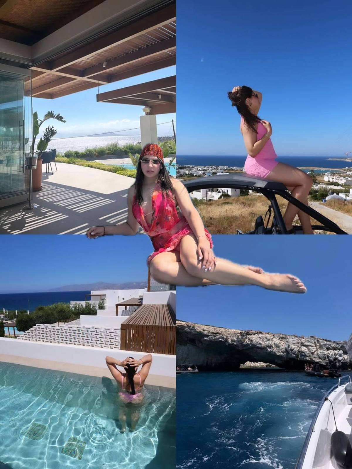 Annie Córdova sube la temperatura con sexys fotos en vacaciones con Luis Palma en Grecia