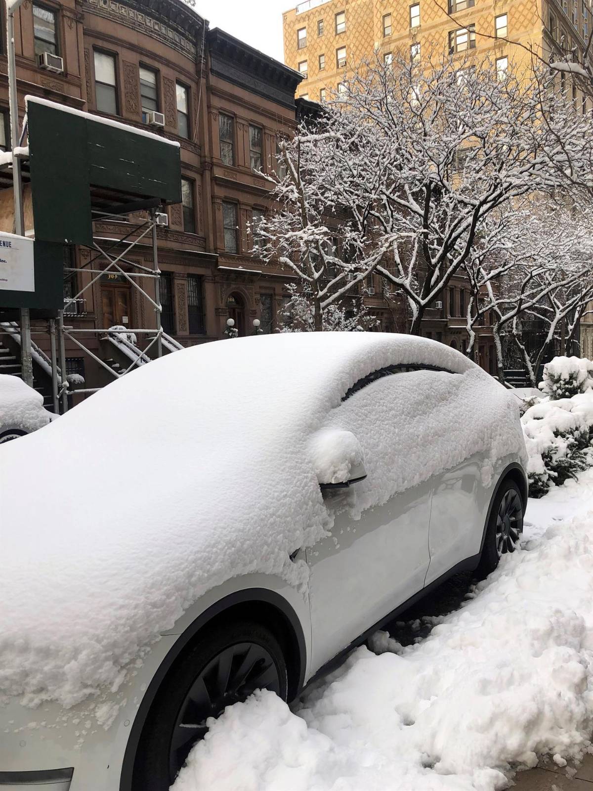 La ciudad de Nueva York amanece cubierta con la primera nieve del año