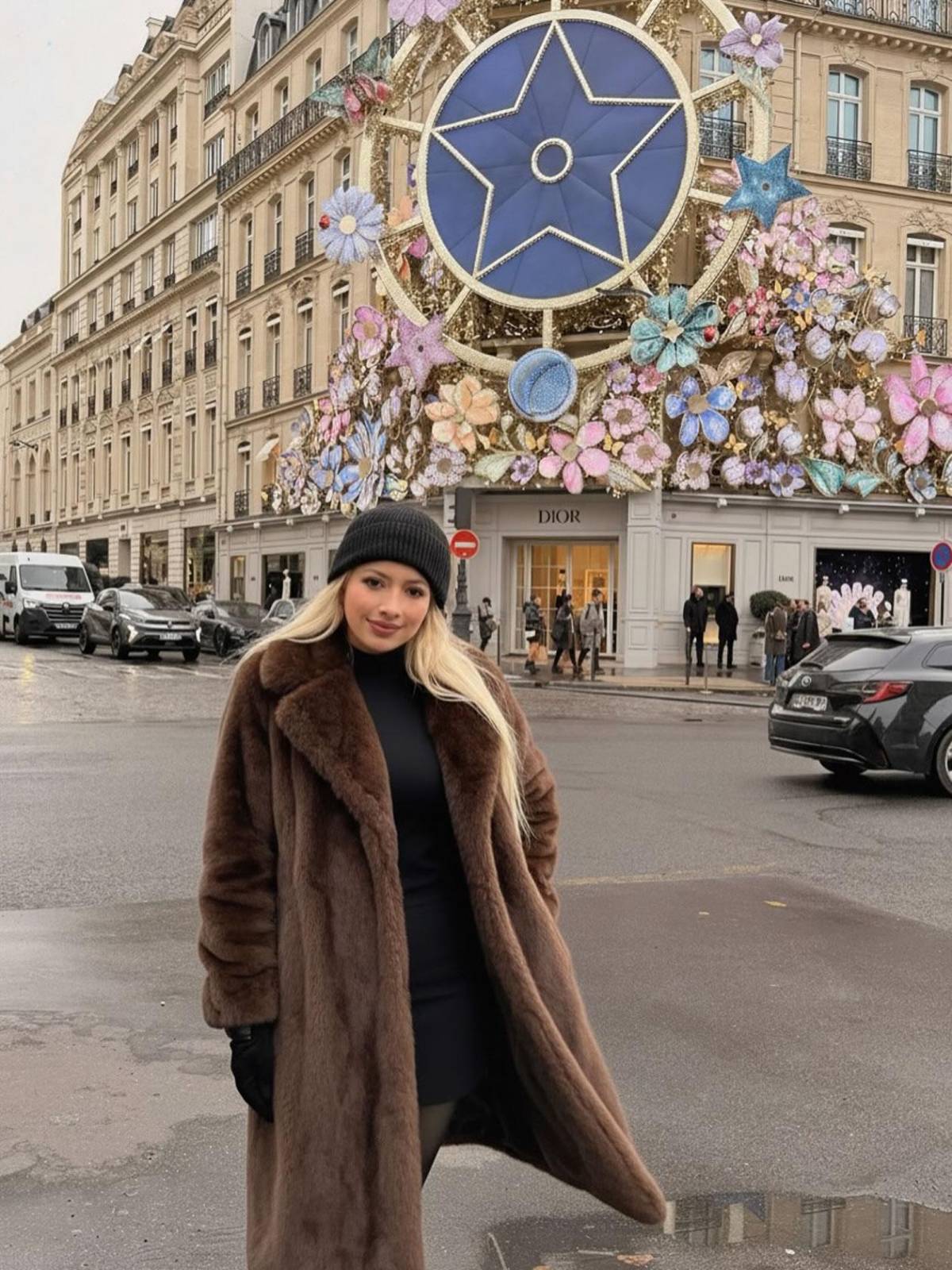 'Barbie' hondureña deslumbra en Europa con legionario: Champions en el Bernabéu