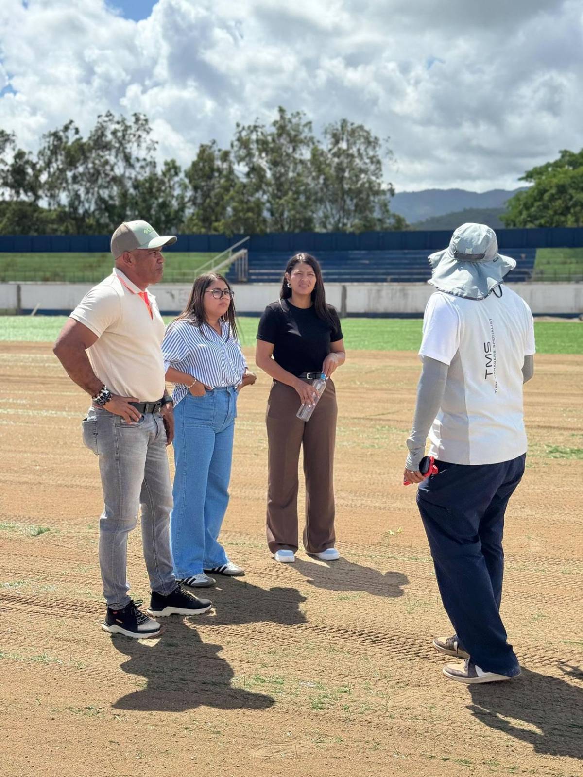 ¡Belleza! Así avanza la remodelación y nueva grama de otro estadio de Liga Nacional