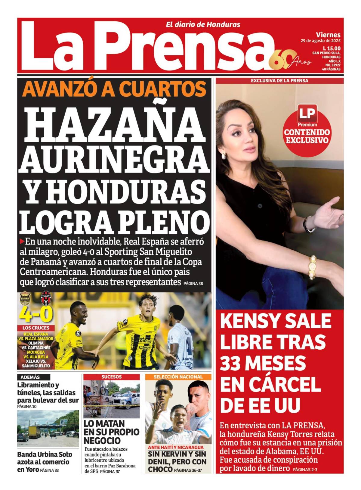 Hazaña aurinegra y Honduras logra pleno