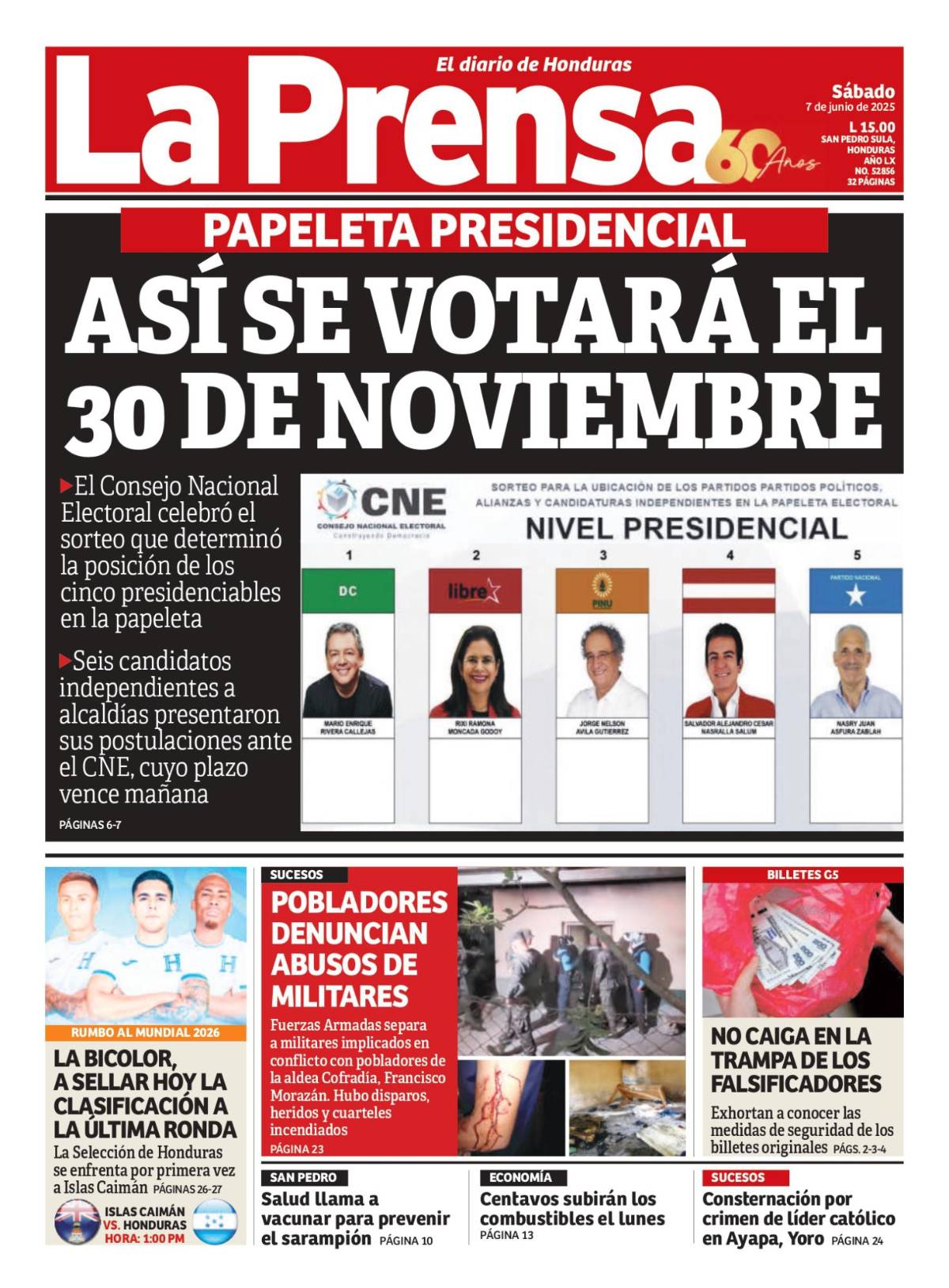 Así se votará el 30 de noviembre