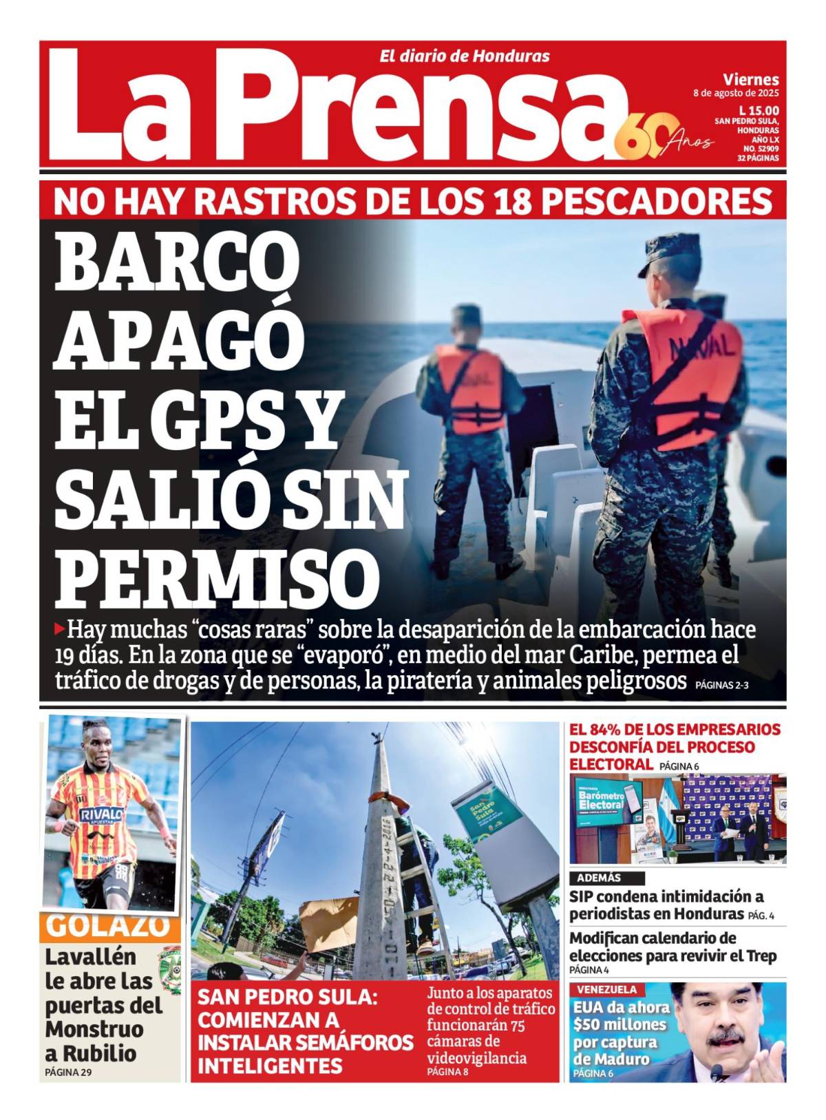 Barco apagó el GPS y salió sin permiso