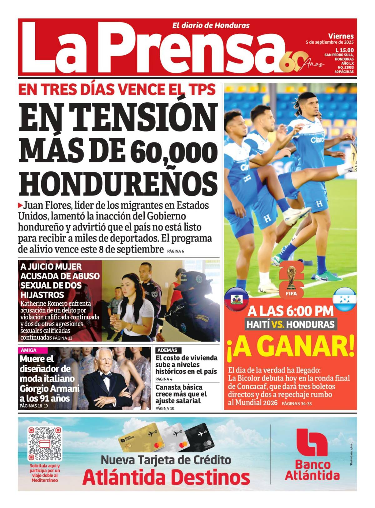 En tensión más de 60,000 hondureños