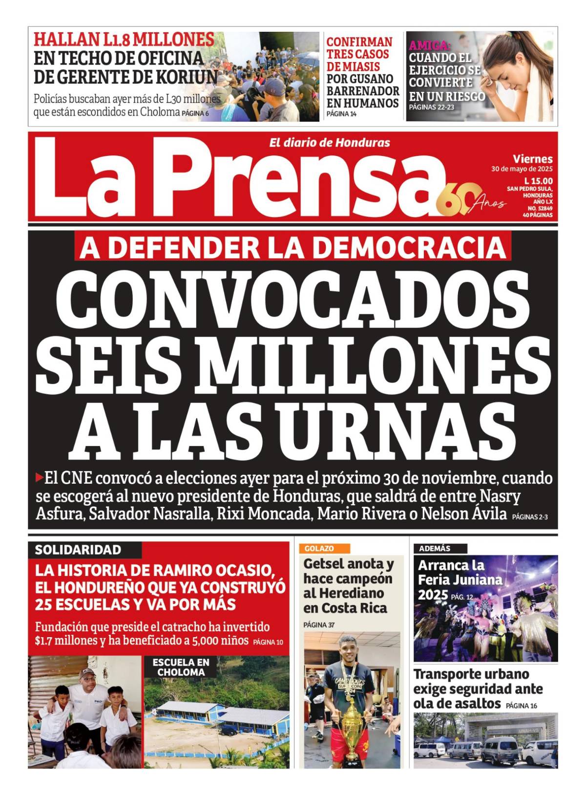Convocados seis millones a las urnas