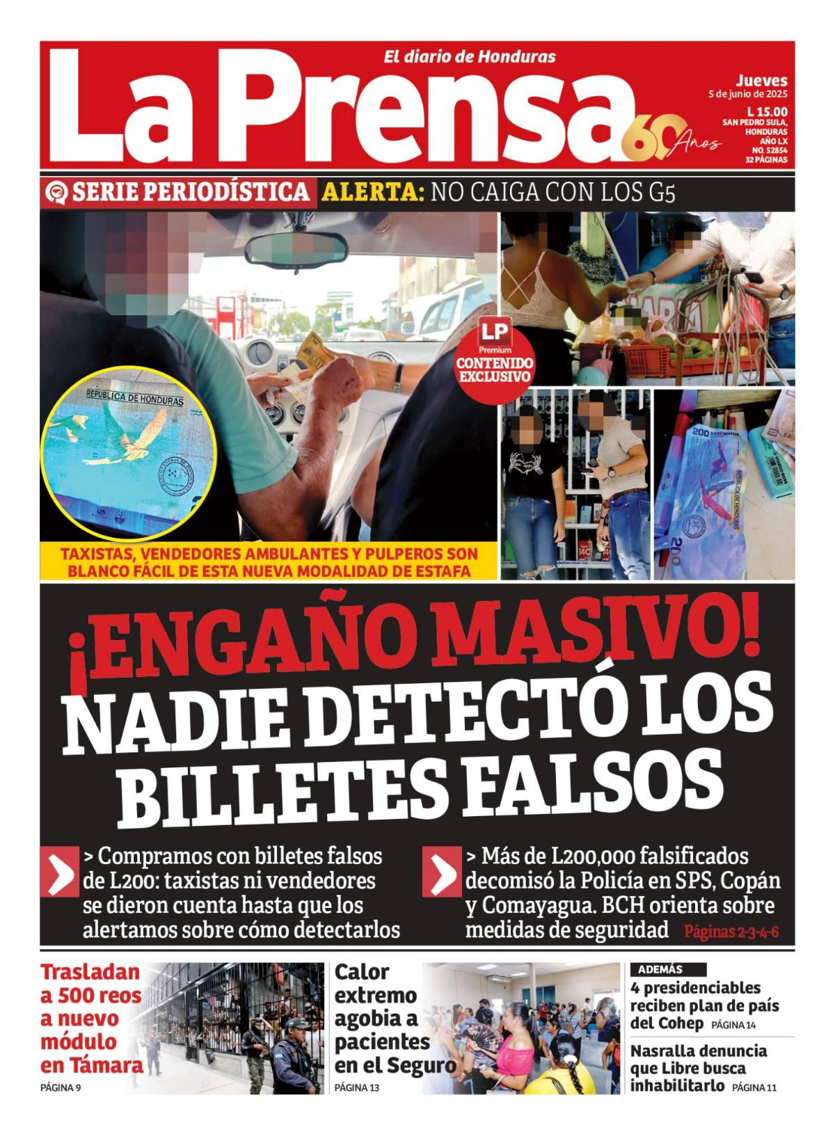 ¡Engaño masivo!Nadie detectó los billetes falsos