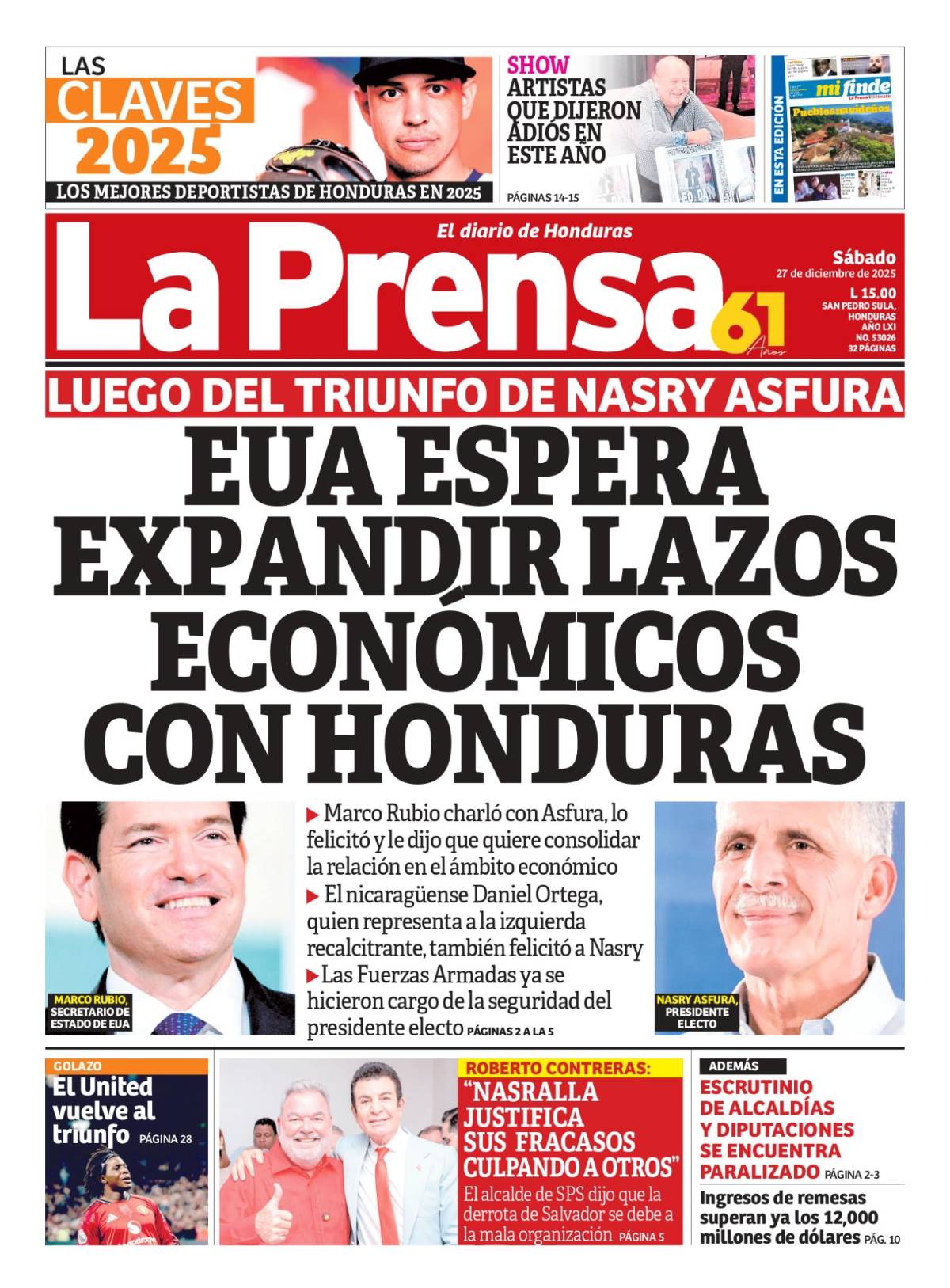 EUA espera expandir lazos económicos con Honduras