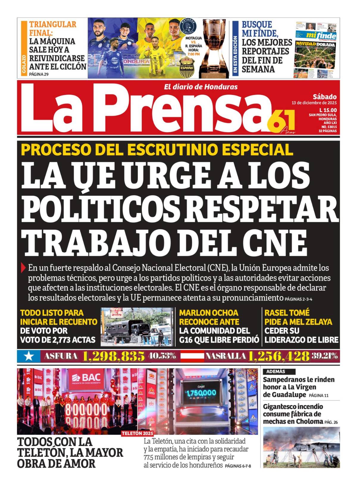 La UE urge a los políticos respetar trabajo del CNE