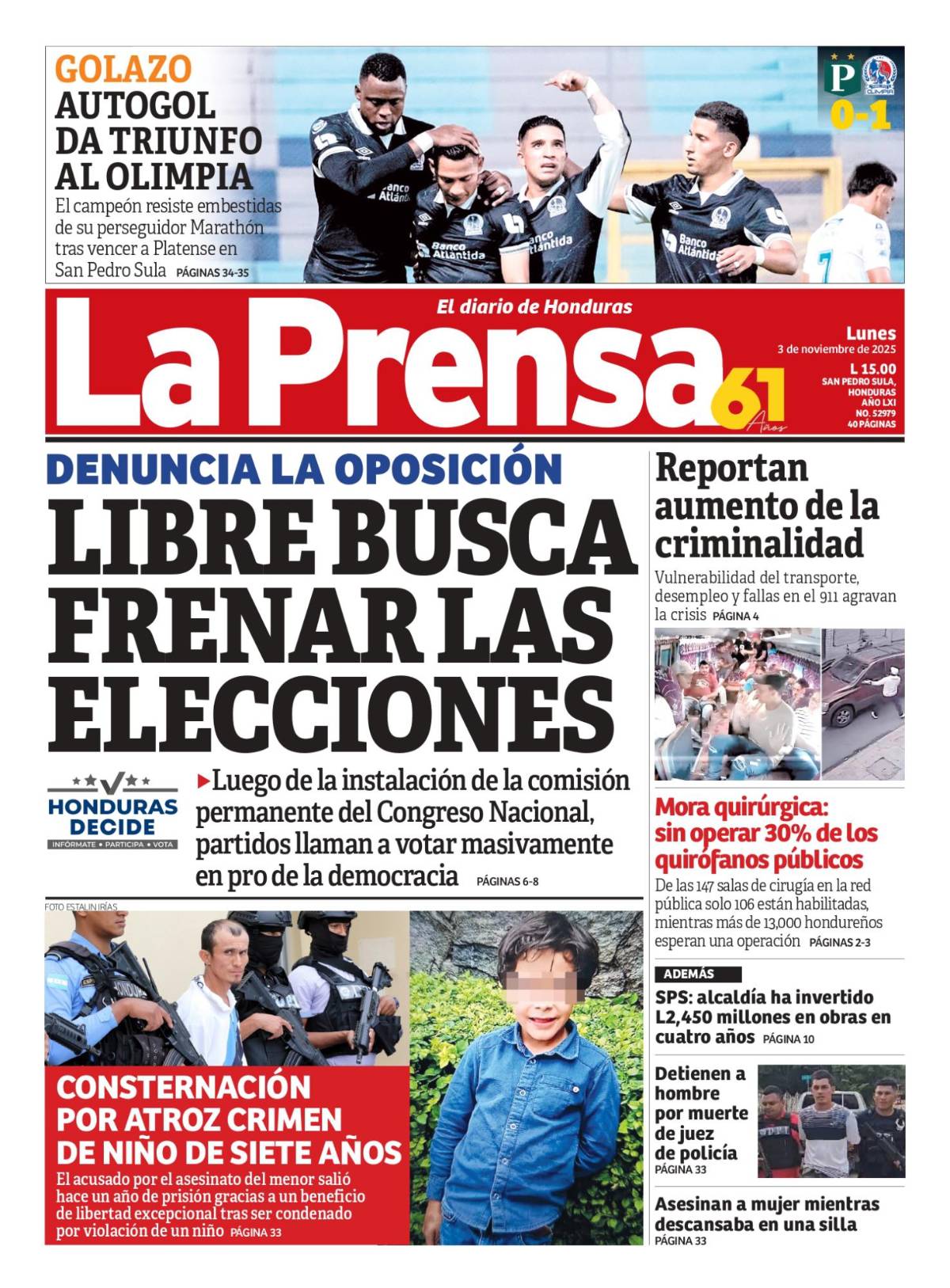 Libre busca frenar las elecciones