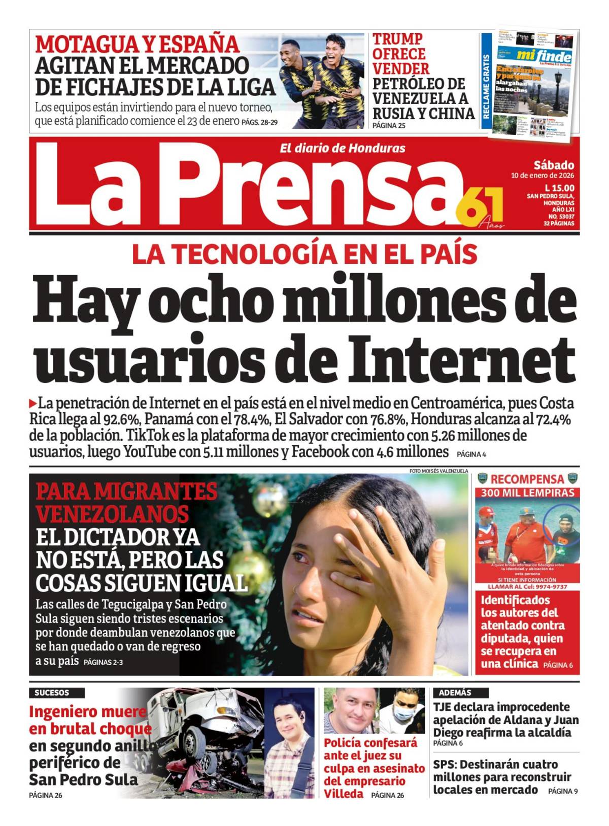 Hay ocho millones de usuarios de Internet