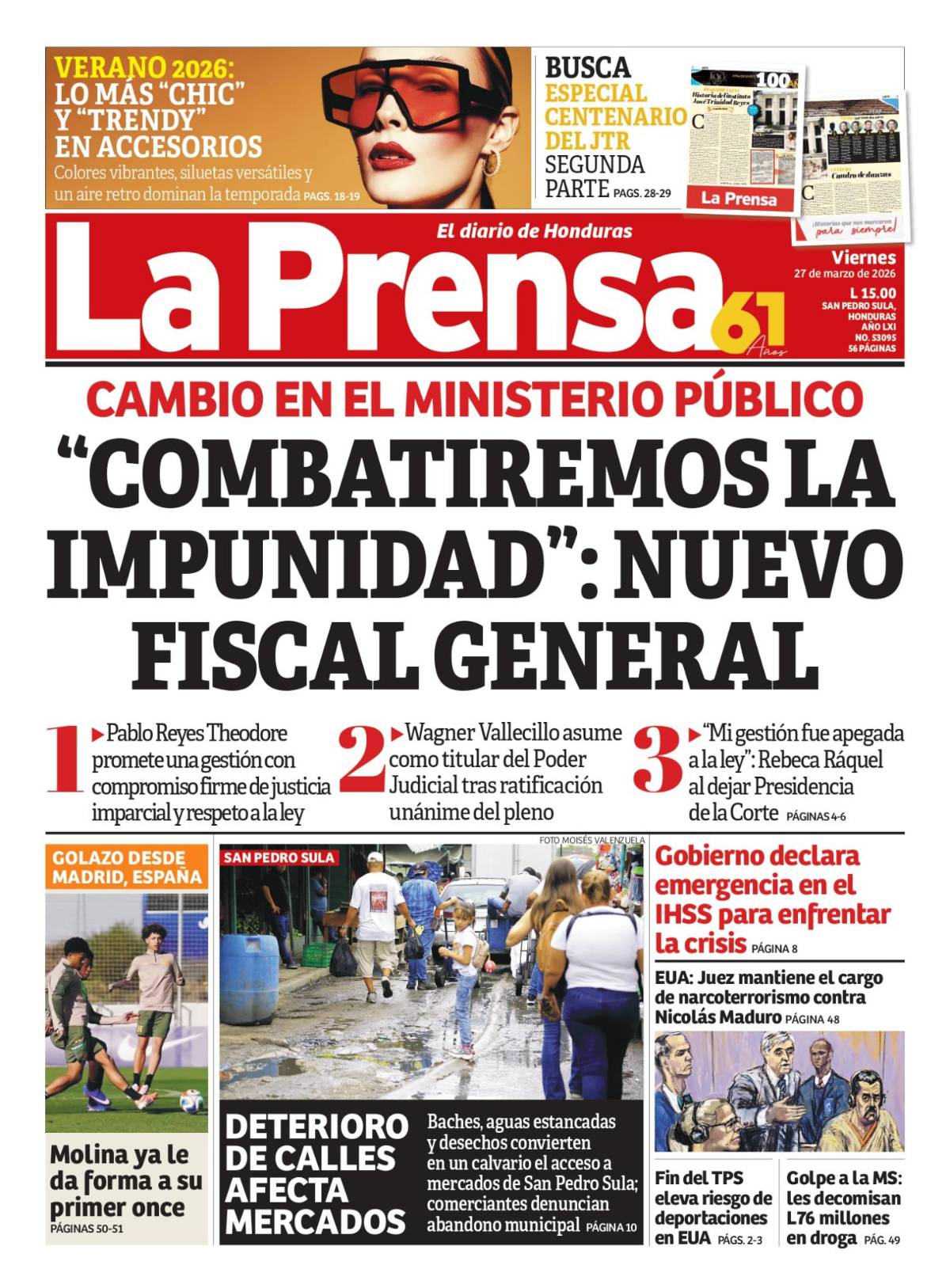 Combatiremos la impunidad: nuevo fiscal general