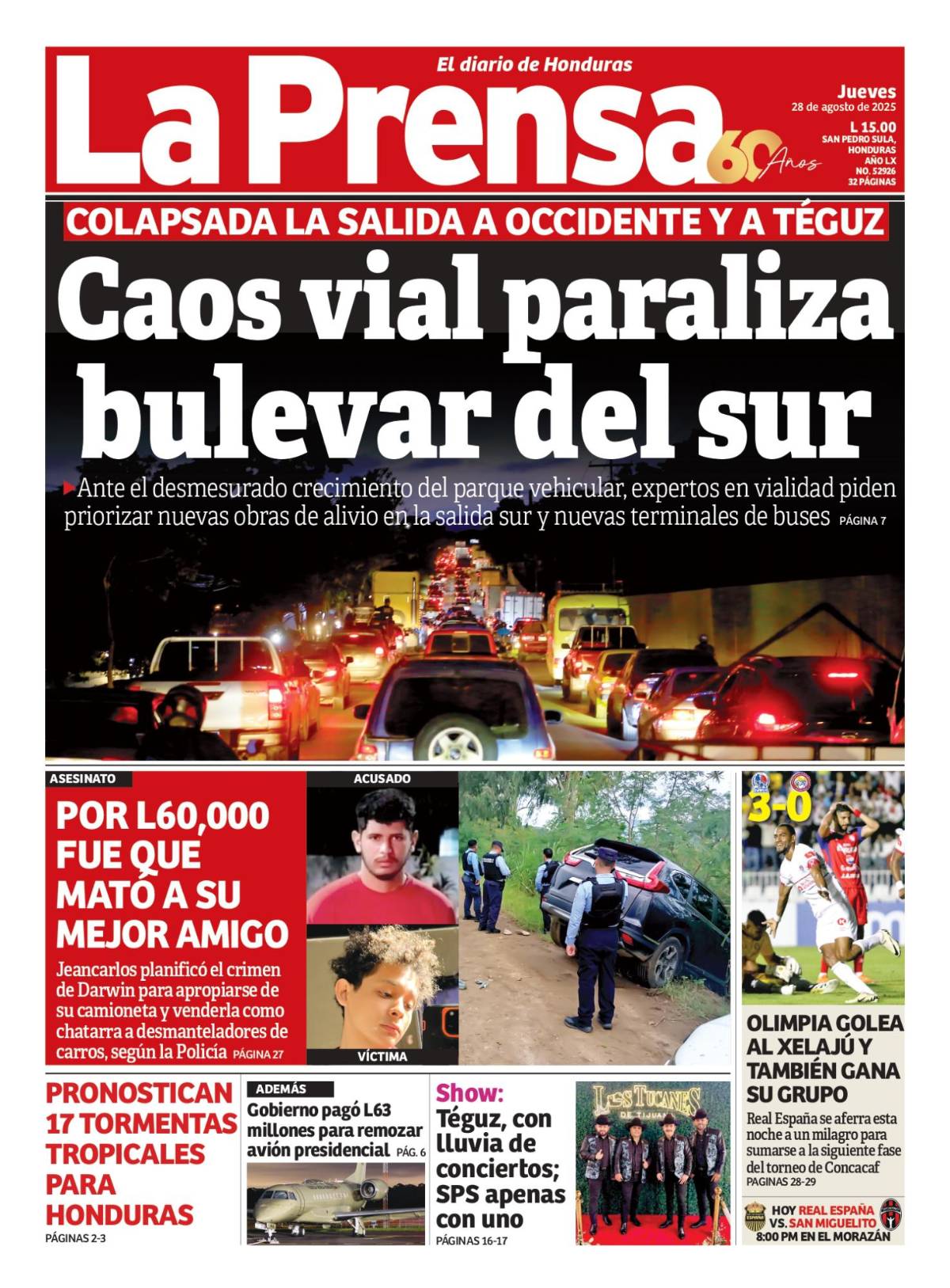 Caos vial paraliza bulevar del sur