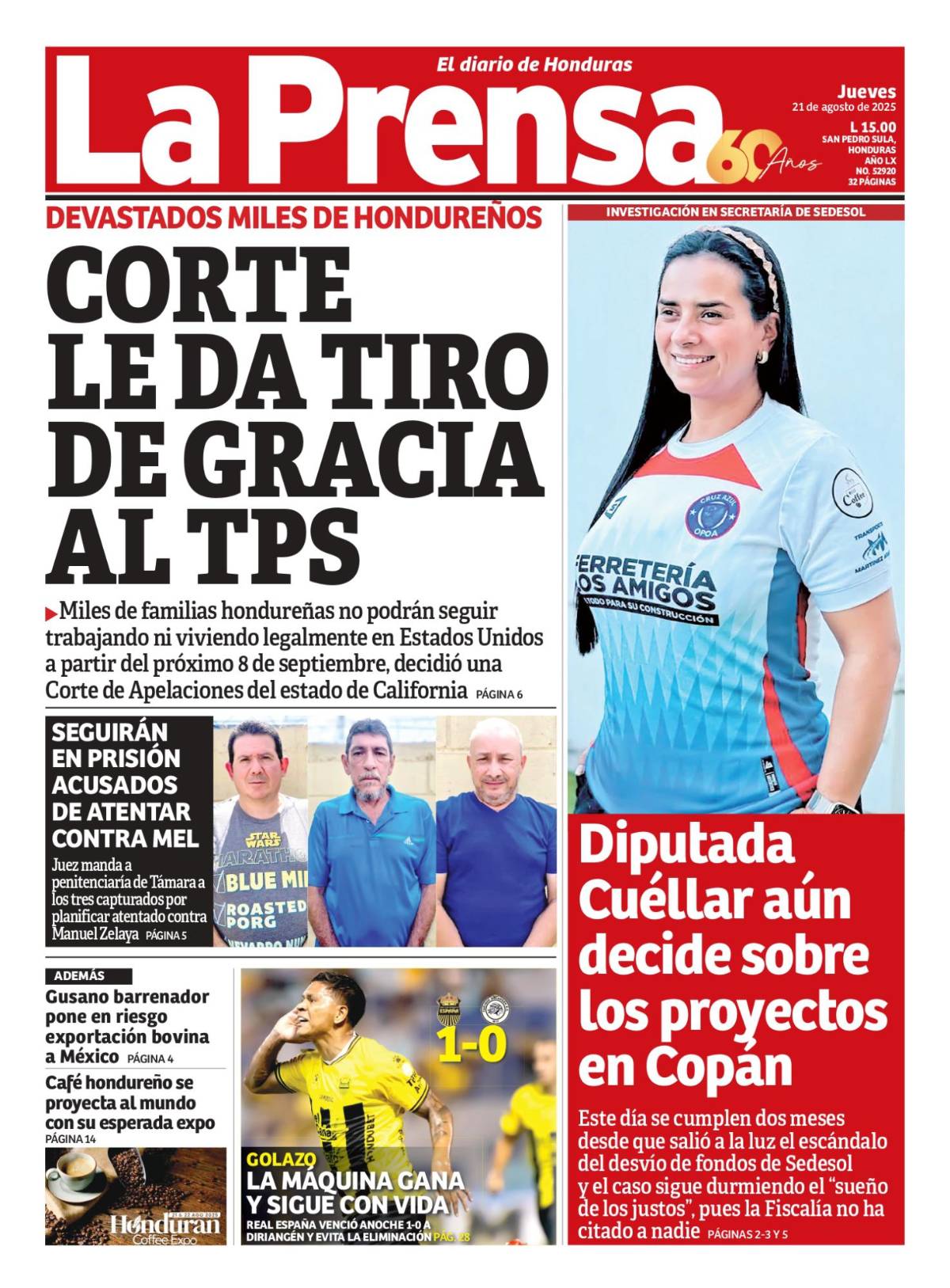 Corte le da tiro de gracia al TPS