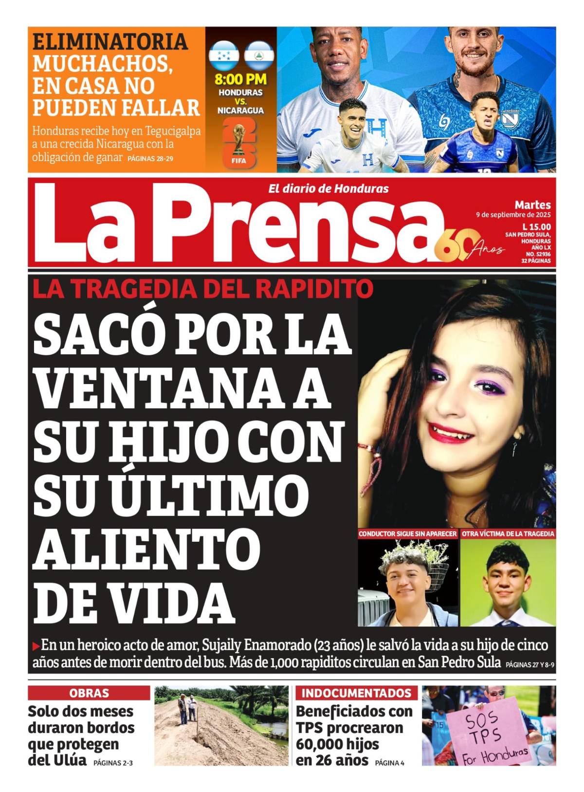 Sacó por la ventana a su hijo con su último aliento de vida