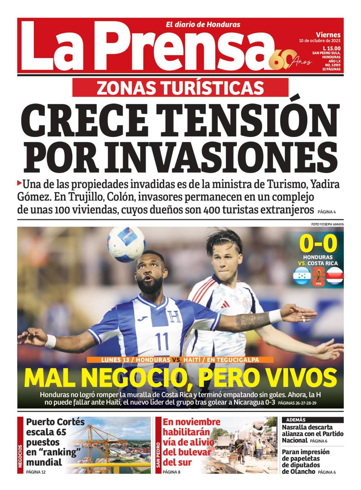 Crece tensión por invasiones