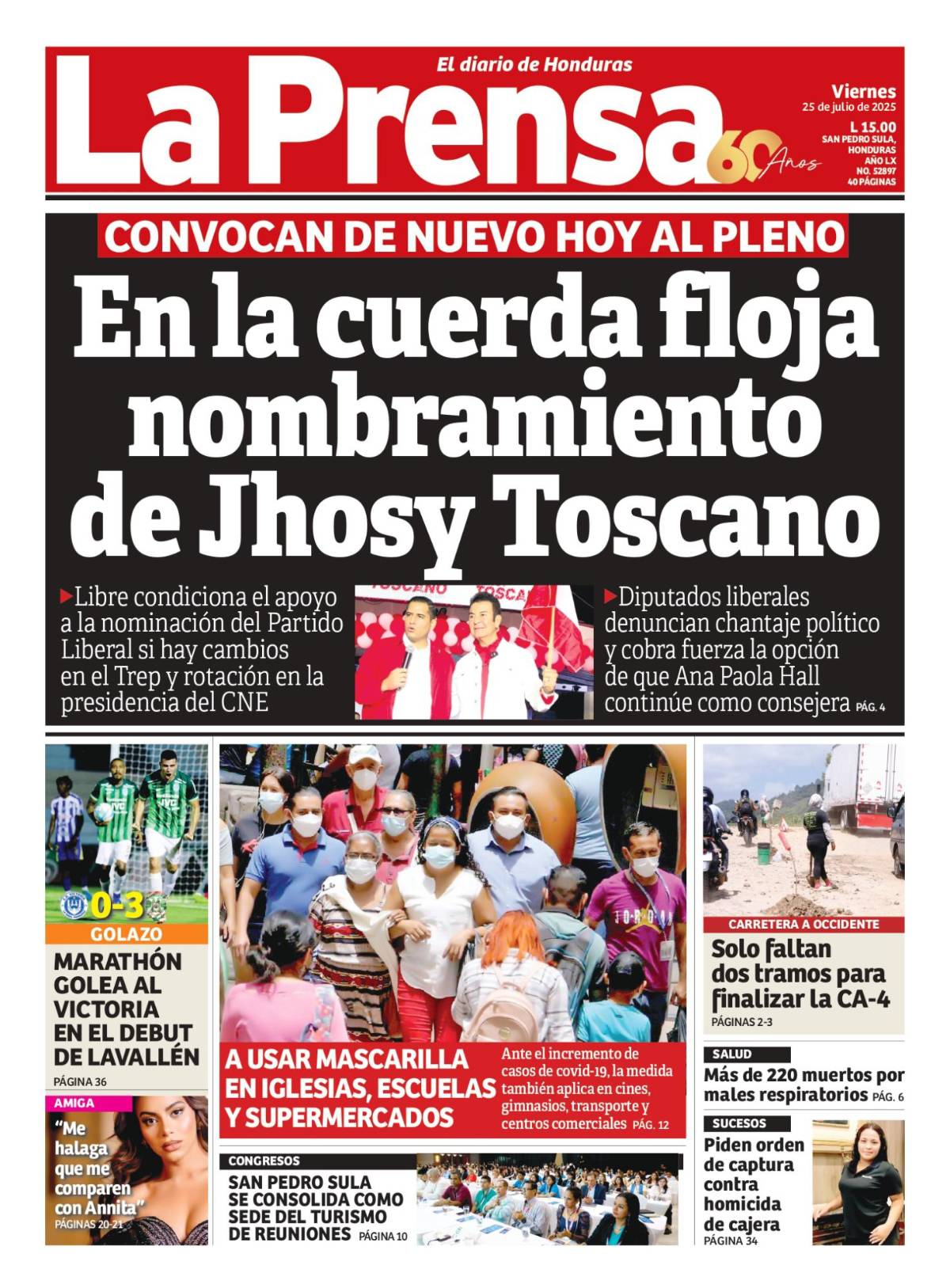 En la cuerda floja nombramiento de Jhosy Toscano