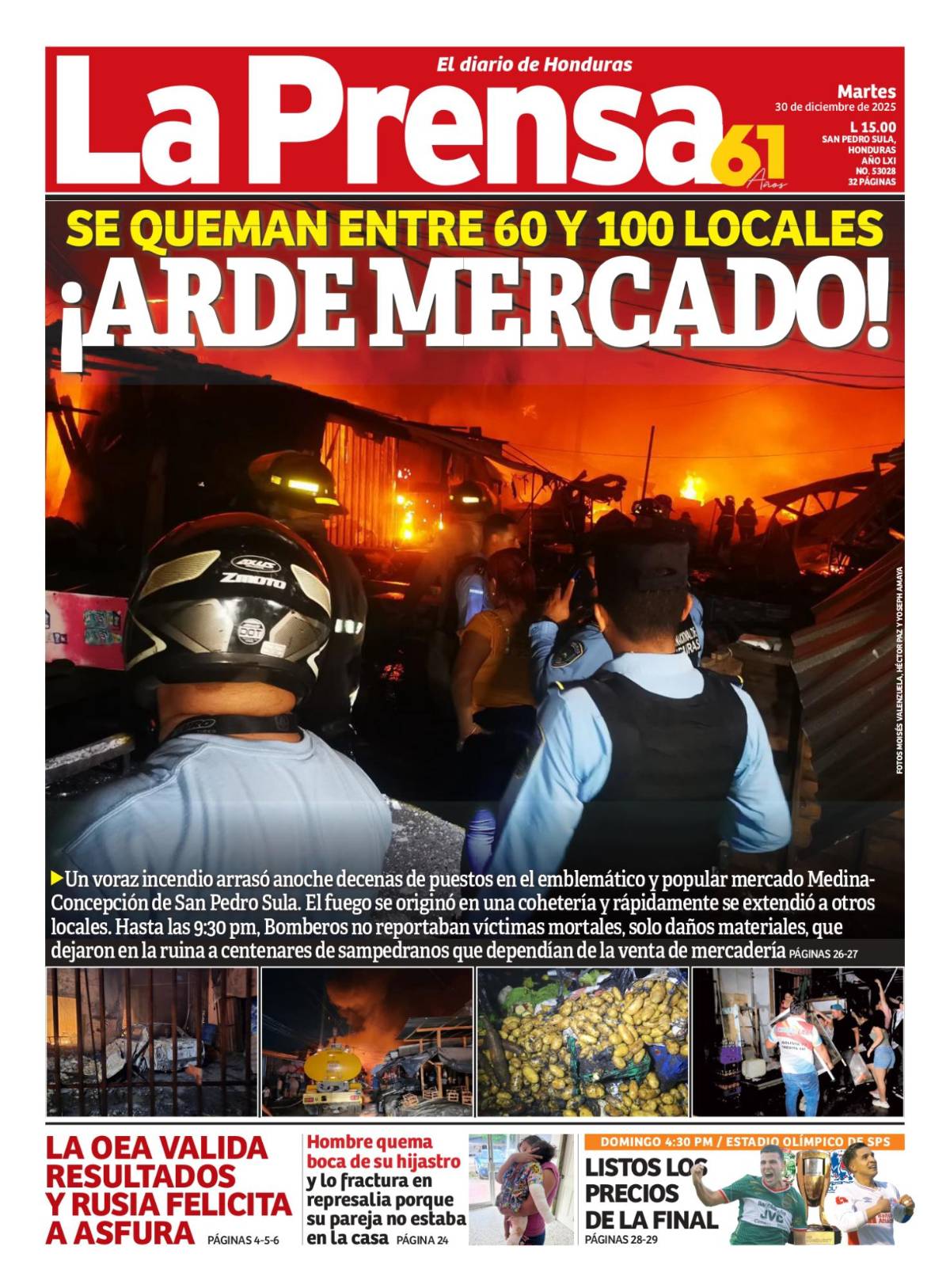 Se queman entre 60 y 100 locales: ¡arde el mercado!