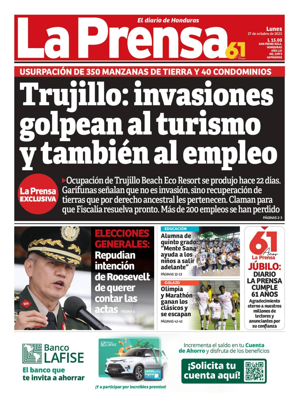 Trujillo: invasiones golpean al turismo y también al empleo