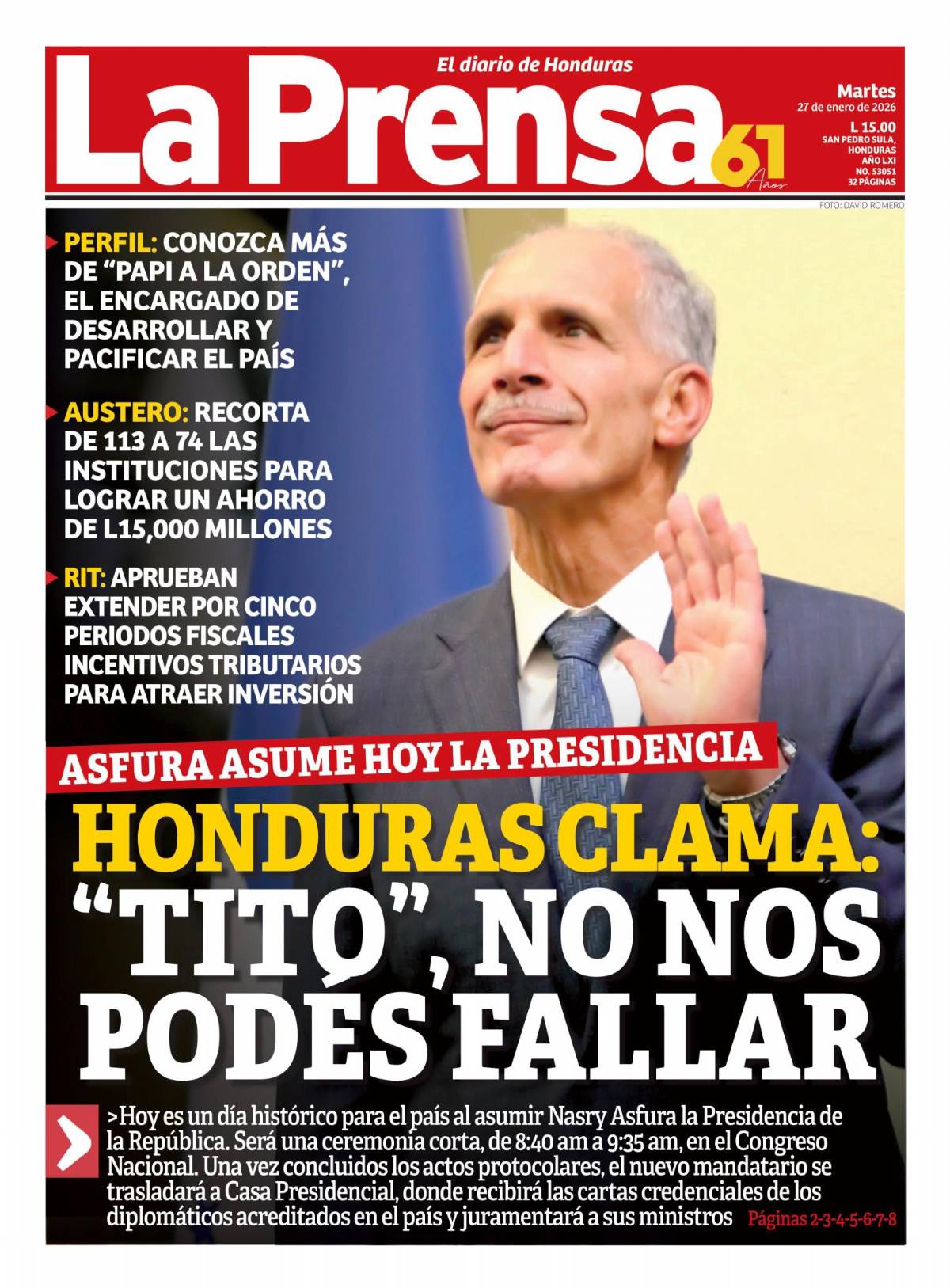 Honduras clama: Tito, no nos podés fallar