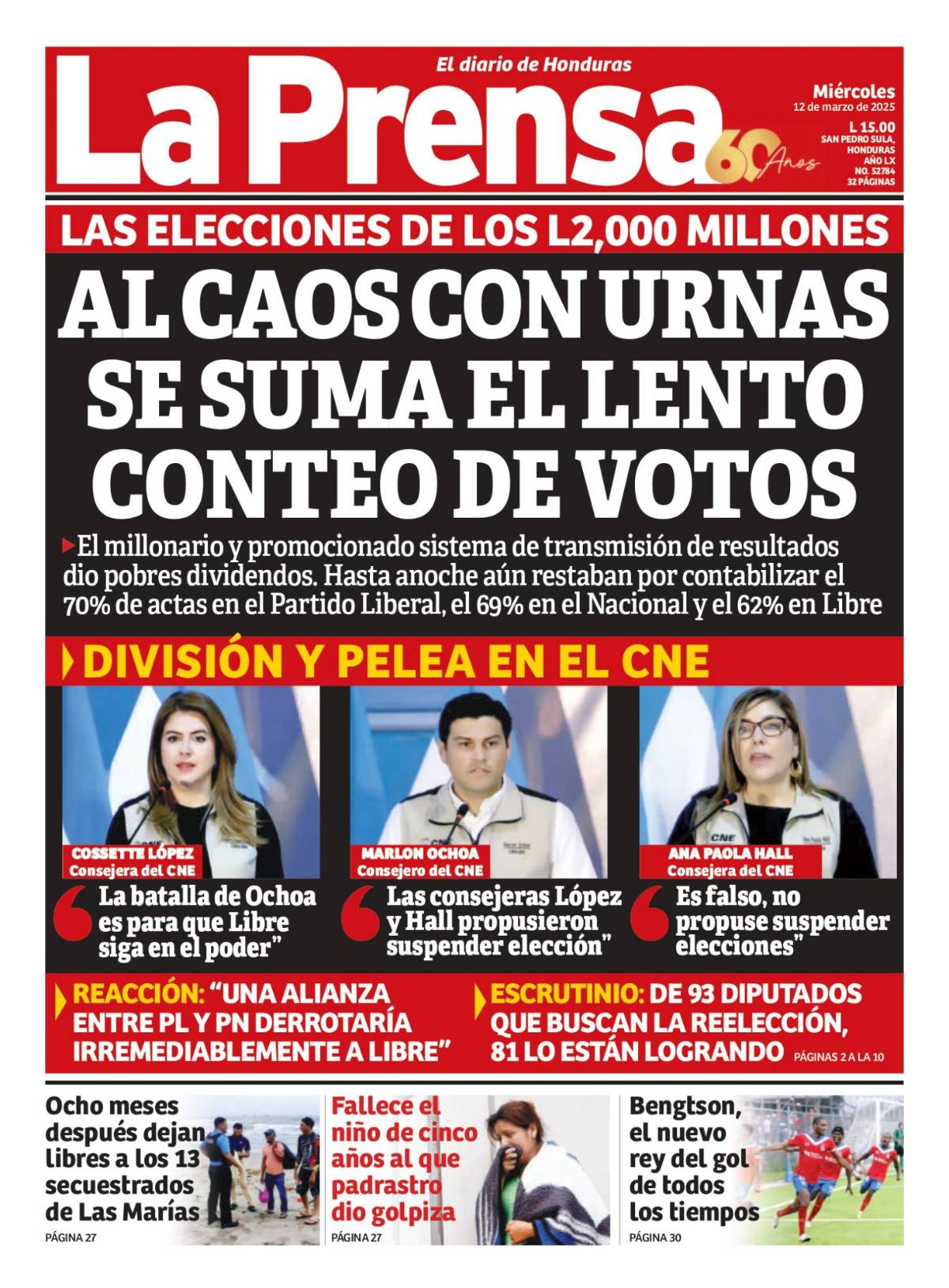 Al caos con urnas se suma el lento conteo de votos