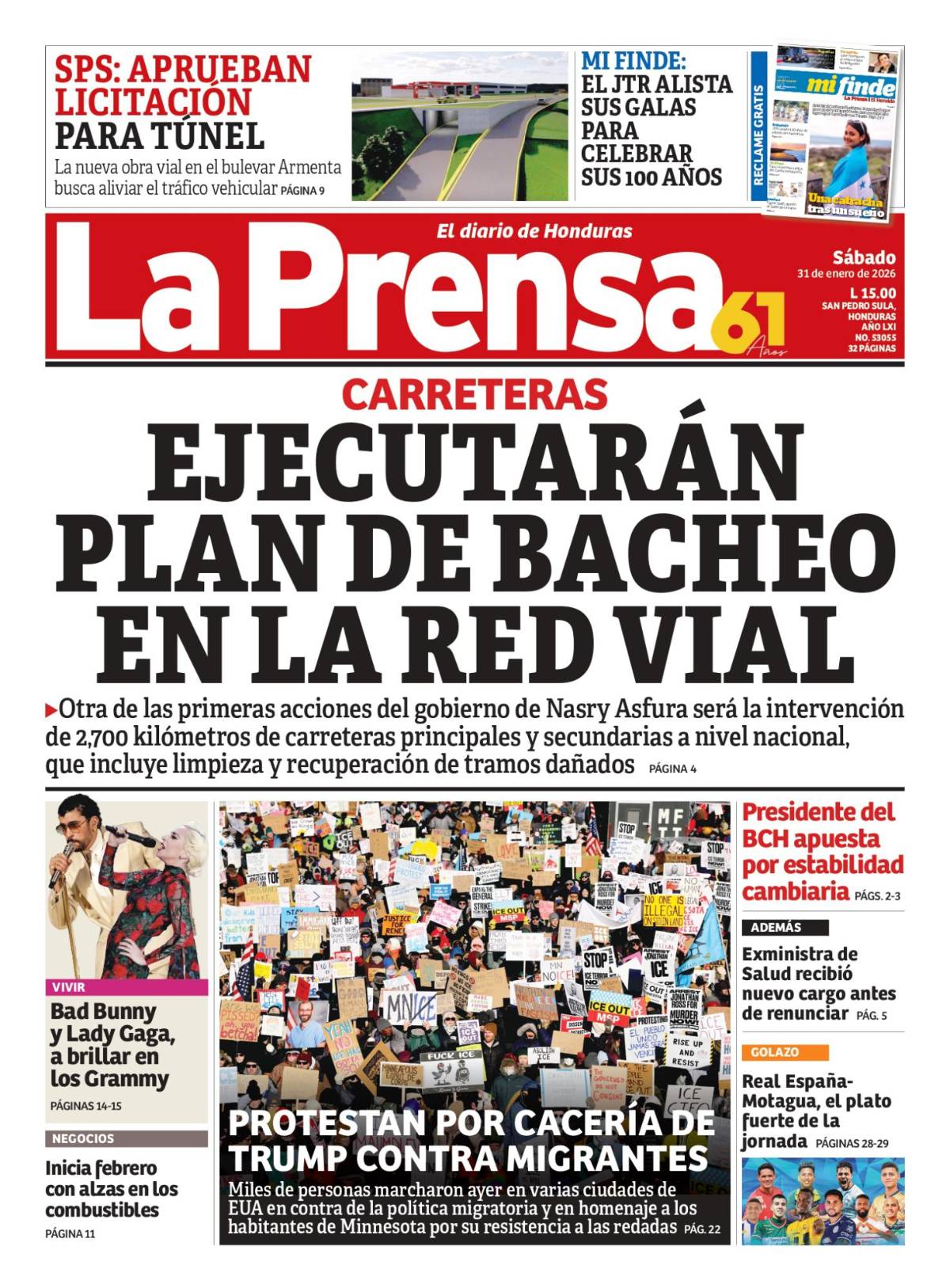 Ejecutarán plan de bacheo en la red vial