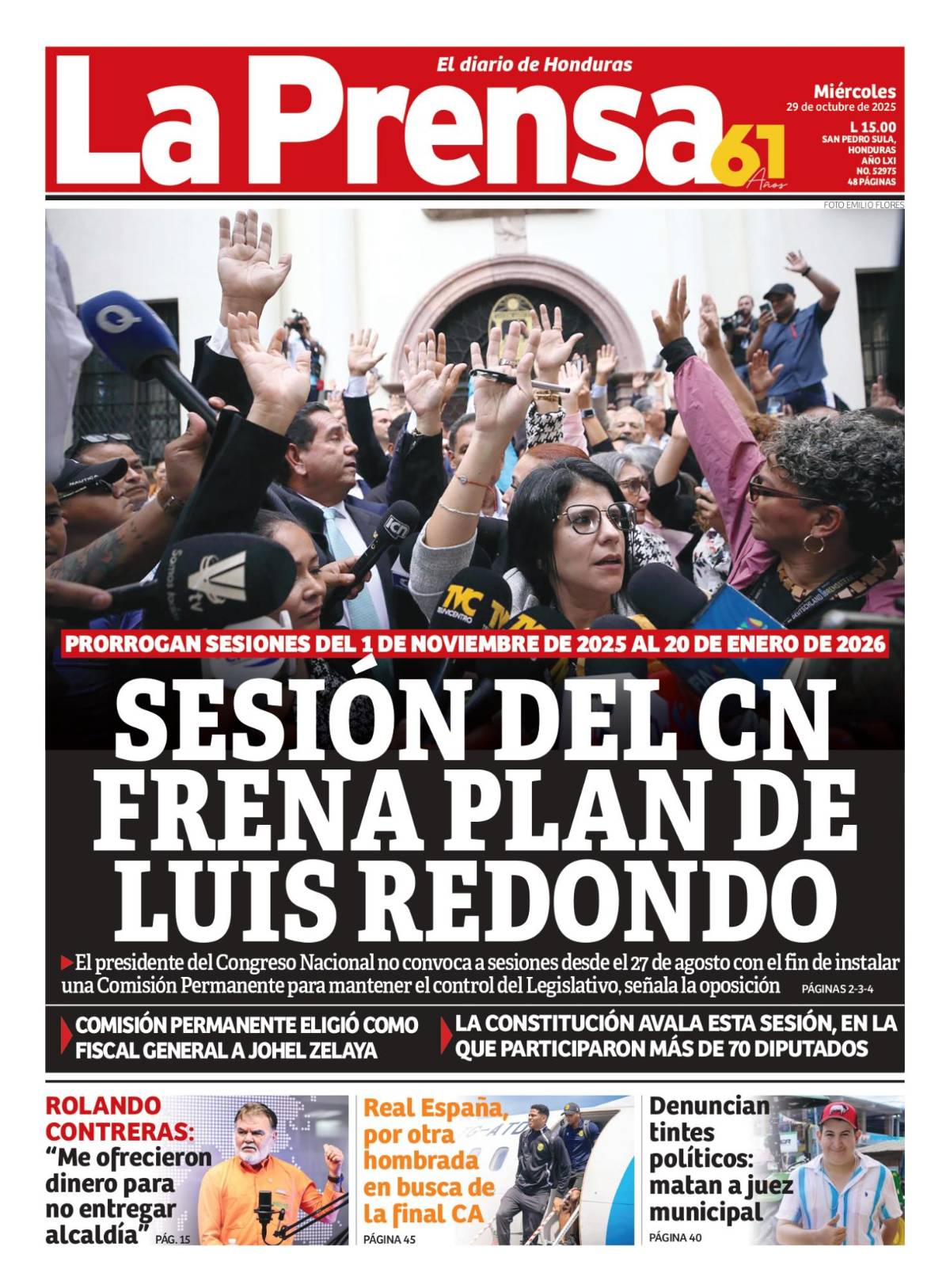 Sesión del CN frena plan de Luis Redondo