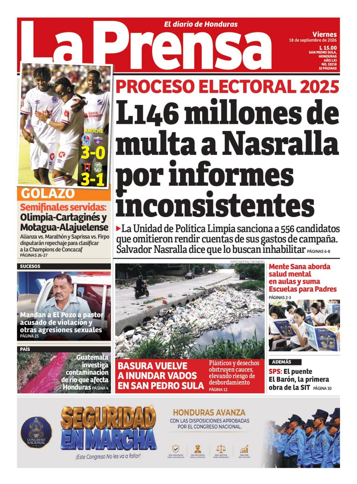 L146 millones de multa a Nasralla por informes inconsistentes