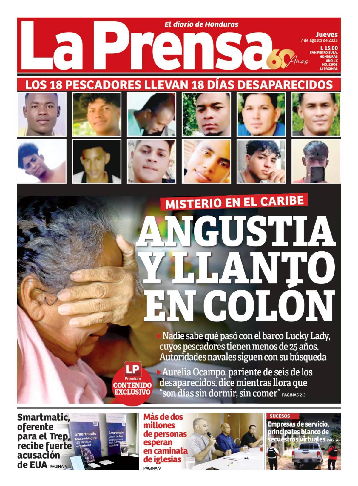 Angustia y llanto en Colón